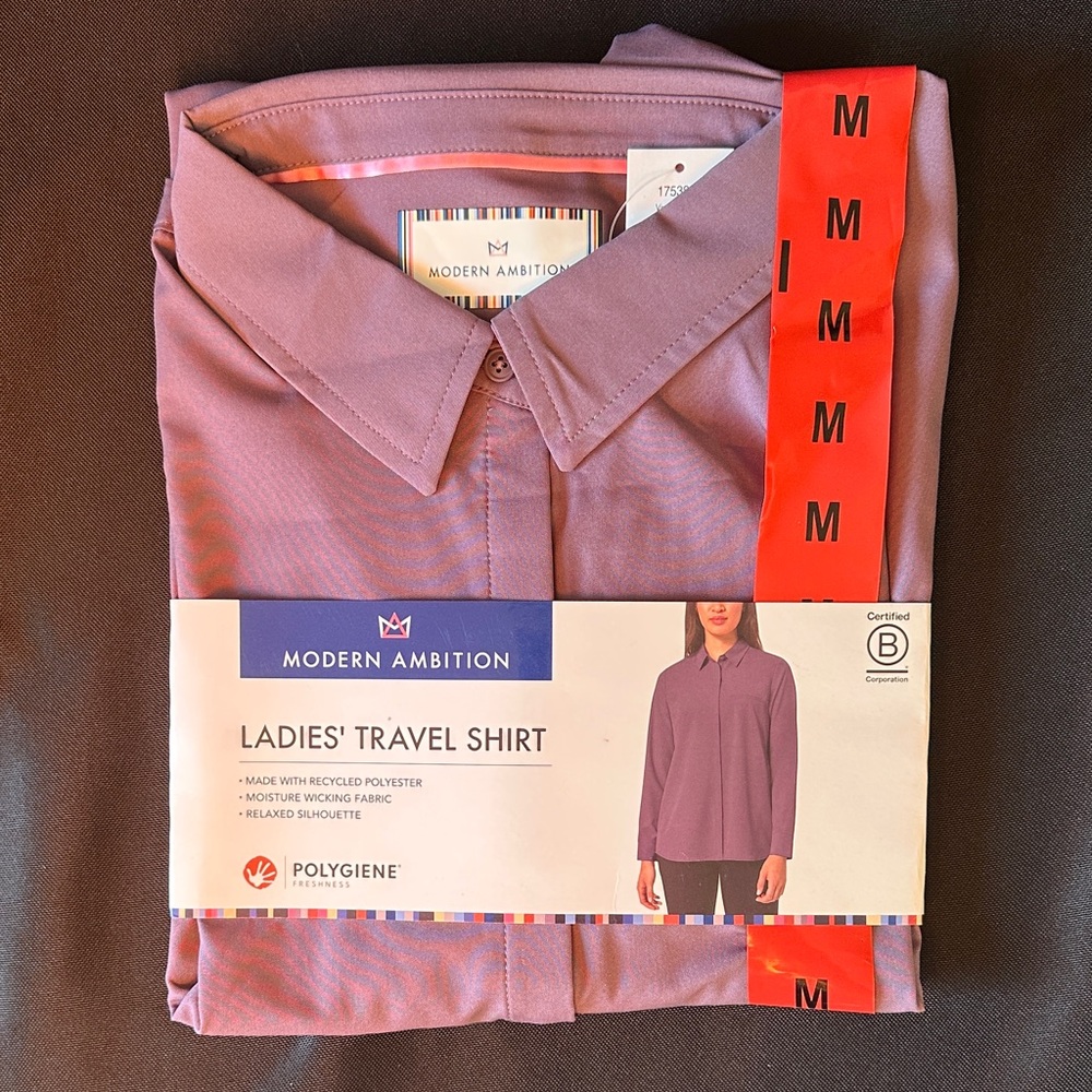 Modern Ambition Women's Button-Down Shirt in Purple